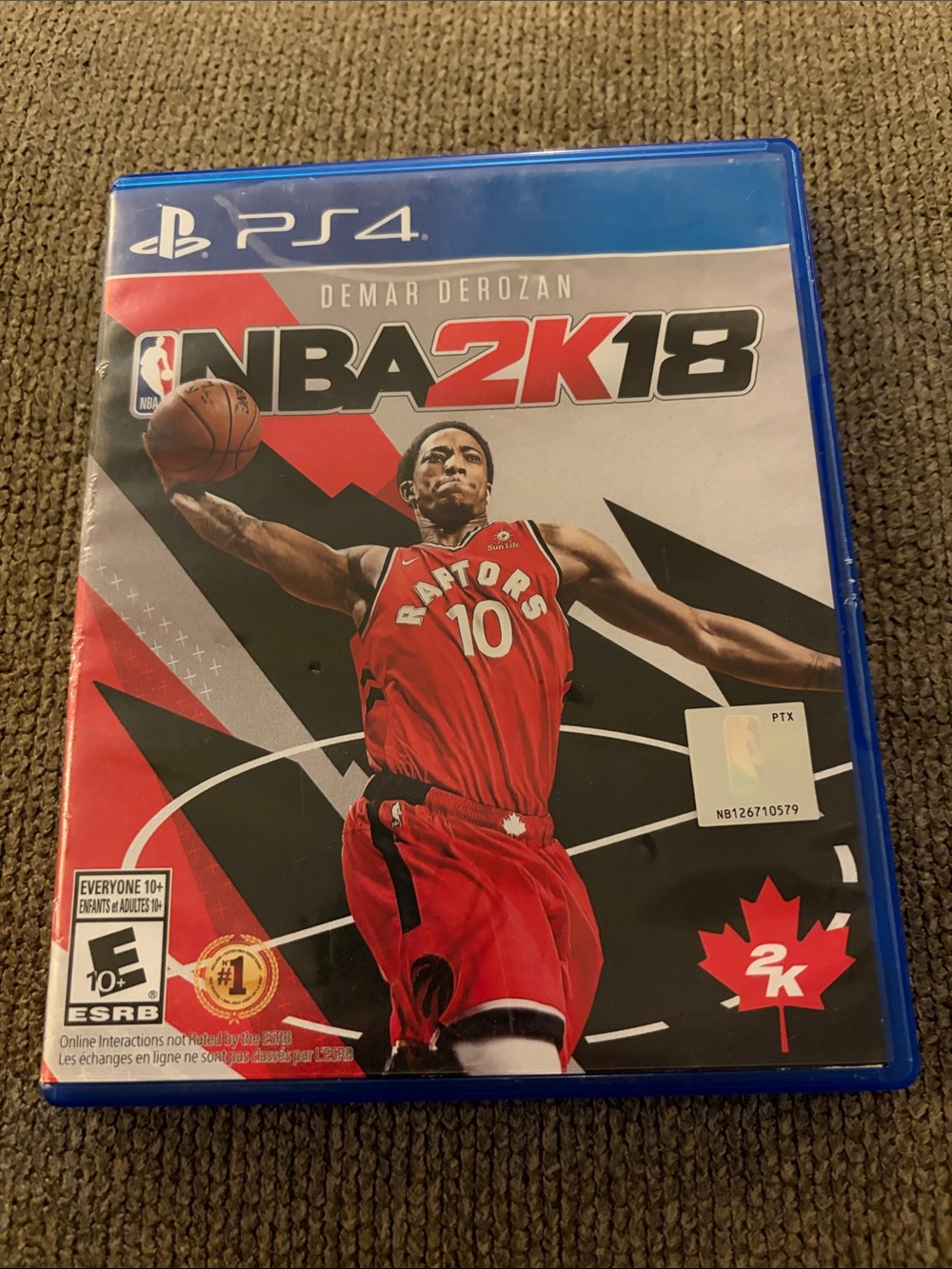 PS4 NBA 2K18 Video Game - Red/Black Cover